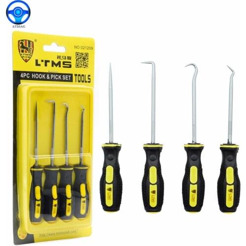 Straight/Offset/90 Degree/O-Ring Hook Pick 4pcs/set Extra Long Hook And Pick Car Automotive Set Seal Remover Craft Hobby Tool