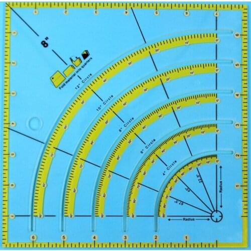 Multi-angle Cutting Ruler Patchwork Ruler Sewing Tools Multifunction Craft Supplies Diy Ruler Fan Arcs Accessories Handmade