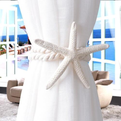 Starfish European curtain tassels hanging ball tie strap holder accessories home decor
