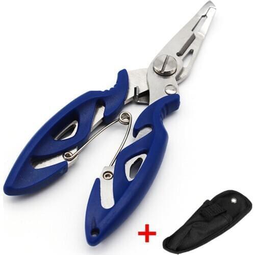 New Fishing Plier Scissor Braid Line Lure Cutter Hook Remover Tackle Tool Cutting Fish Use Tongs Multifunction Scissors With Bag