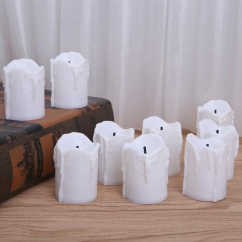 Plastic Battery Powered LED Candle Light Flameless Tealight Festival Wedding Decor
