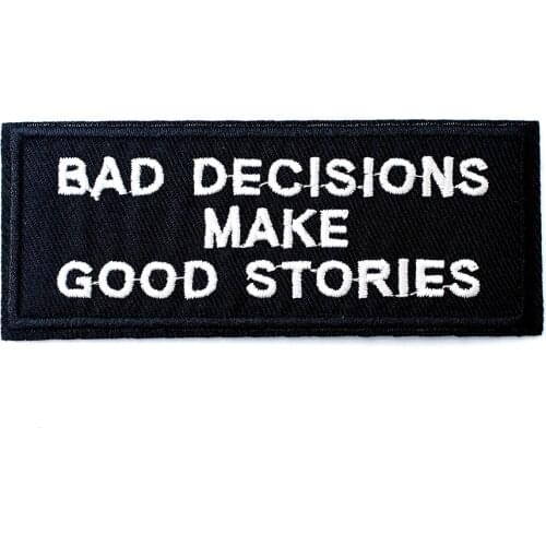 Bad ... Size:4.3x10cm Embroidered Patch for Clothing Iron on Sew Applique Cute Fabric Clothes Shoes Bags DIY Decoration Patches