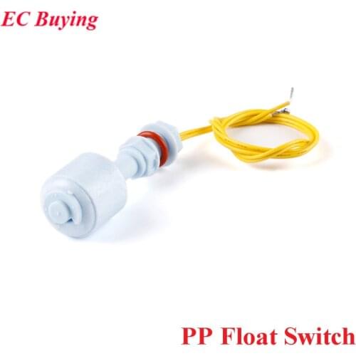 PP Floating Ball Switch Liquid Water Level Sensor Horizontal Float Switch Down