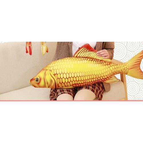Cute plush Carp fish toy stuffed gold carp design pillow doll gift about 90cm 2858