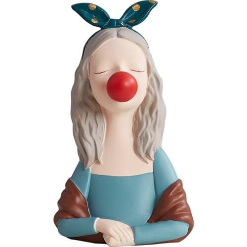 Nordic Resin Abstract Sculpture Angel Statues Home Decoration Accessories Modern Girl Figures Lovely Statues For Decoration Gift