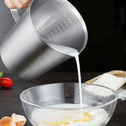 Thick Stainless Steel 304 Measuring Cup With Scale 2000ml 1000ml 500ml Kitchen Baking Tea Large Capacity Measuring Cup