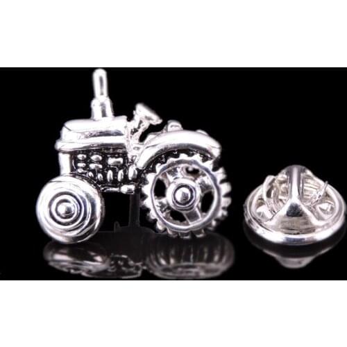 High quality brass tractor Brooch mens and womens Lapel Pin fashion backpack badge gift jewelry
