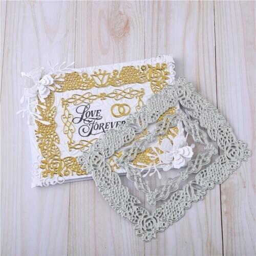 YaMinSanNiO Lace Flower Frame Metal Cutting Dies Creative Scrapbook Paper Card Album Make Diy Handmade Embossing Template 2020