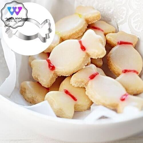 1pcs 3D Metal Stainless Steel Cookie Cutter Christmas Candy Shape Cake Mold Cake Decorating Tools Kitchen Baking Fondant