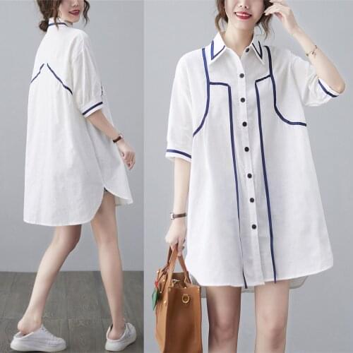 2021 new literary plus size Summer Dresses loose skirt midi dress fashion vestidos de festa casual Dresses for Women