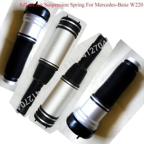 4pcs/set W220 air suspension springs 4 pieces 2 front + 2 rear air pillows 2203202438 2203205013 brand new one year warranty