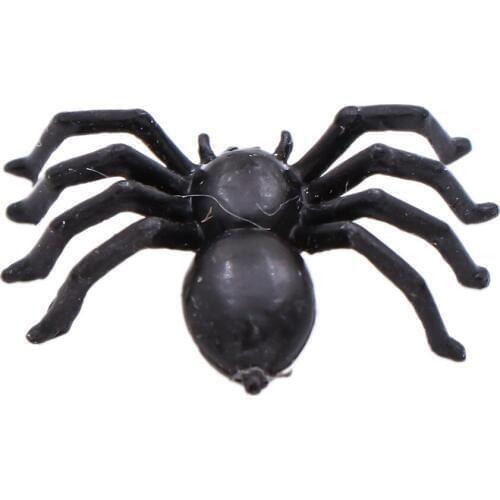 50Pcs Spiders Small Black Plastic Fake Spider Toys Decorative Halloween Funny Joke Prank Realistic Props Spider Toys