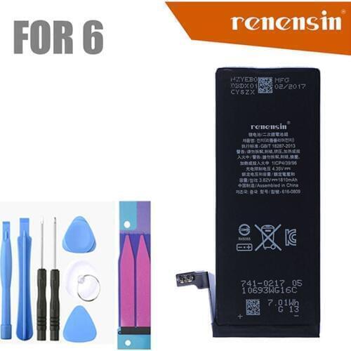1810mAh Rechargeable battery 6G batteries for iphone 6 6G replacement batteria 0 Cycles batteries with repair tool sticker