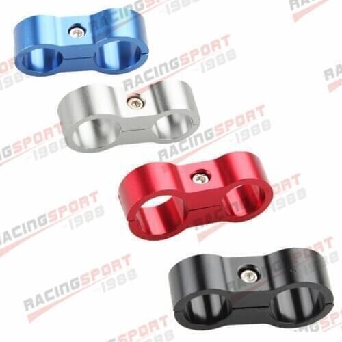 AN-4 4AN 11.9mm To 8AN AN-8 17mm Stepped Billet Dual Hose Separator BLACK/BLUE/RED/SILVER