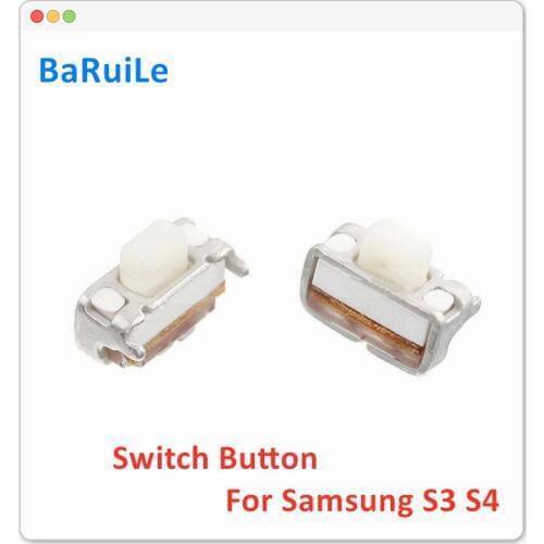 BaRuiLe 50pcs 4mm Power Key Button On/Off Switch for Samsung Galaxy S4 i9500 S3 i9300 S2 i9100 Flex Cable Replacement Parts