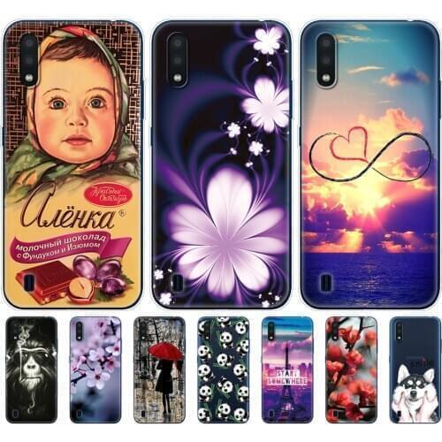For Samsung M01 Case cover 5.7" Soft Silicone coque For Samsung Galaxy M01 M 01 SM-M015FZBDSER m015 Bumper Funda Painted Shells