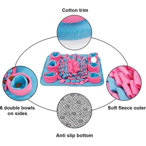 Interactive Dog Toys Pet Snuffle Mats Washable Feeding Training Mat Dog Nosework Feed Encourages Natural Foraging Skills