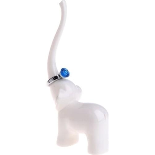 K3ND Ring Display Rack Jewelry Elephant Organizer Melamine Stand Holder Pendant Decor