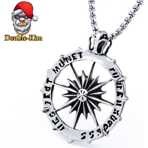 God of The Sun Pendant Necklace Men Hiphop Street Culture Titanium Stainless Steel Fashion Trendy Chain Necklace Man Jewelry