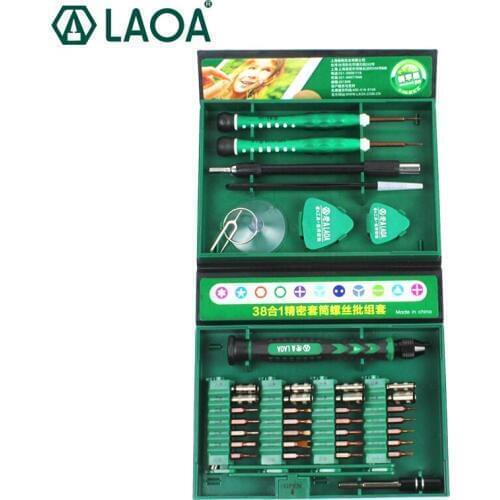 LAOA 38 in 1 Screwdriver Set Precision Repair Tools Kit S2 Alloy Steel Material Tool for Cell Phone iPhone for Notebook