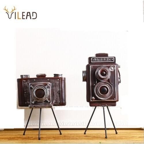 VILEAD Resin Camera Model Figurines Vintage Shop Window Decoration Studio Photography Props Home Decoration Hogar Gift