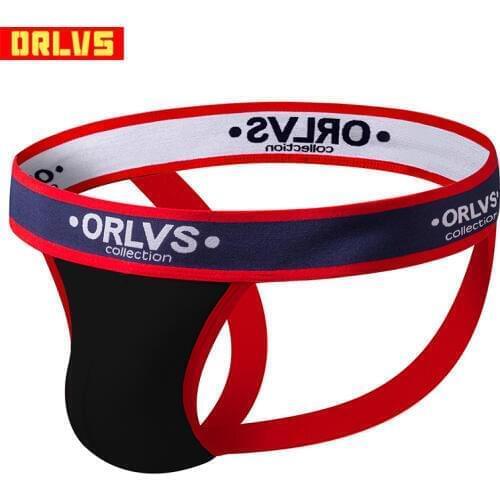 ORLVS Brand Open Backless crotch G-strings Men Underwear Sexy Gay Penis tanga Short Male Underwear Slip Thongs Jockstrap