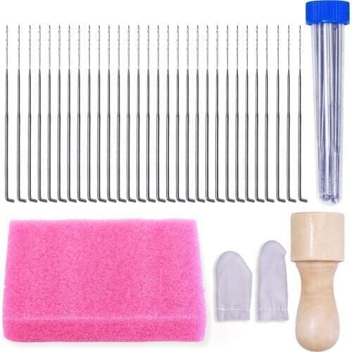 Imzay 34 PCS Needle Felting Kit And Needle Felting Supplies With Felting Foam Pad, Felting Starter Kit For DIY