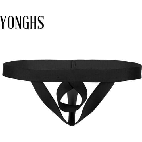 Mens Erotic Lingerie Crotchless Underwear Open Butt T-back Gay Male Panties Suspensory Jockstrap Low Rise Stretchy Sexy Briefs