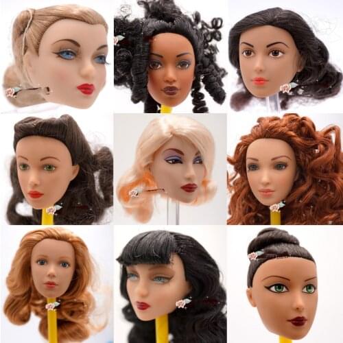 Original Gene Doll Heads 1/4 Size Quality Rare Face Doll Heads DIY Dressing Doll Parts Collection Doll Toys Girlfriend Gift Toy