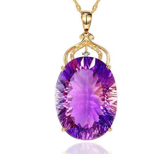 MOONROCY Purple Crystal Chokers Oval Gold Color Party Wedding Jewelry Necklace for Women Girls Gift Wholesale Dropshipping