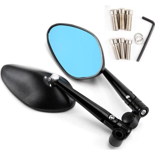 Pair Motorcycle Accessories Aluminum Mirrors Rearview mirror For HONDA cb400 dio hornet Yamaha fz1 mt07 mt09 Kawasaki z800 z1000