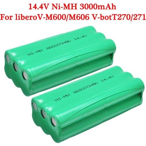 14.4V 3000mAh Environmentally Vacuum Cleaner Robot Universal Rechargeable Battery Pack For V-M600/M606 V-bot T270/271