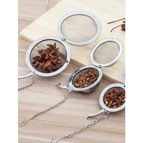 4.5/5.5/7cm Tea Strainer Stainless Steel Tea Infuser Ball Filter Hot Pot Spice Filter Device Kitchen Accessories