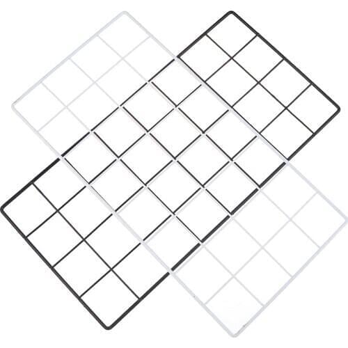 Modern Home Wall Decoration Iron Grid Nordic Art Photo Displaying Frame Party Metal Shelf Mesh Postcards DIY Racks