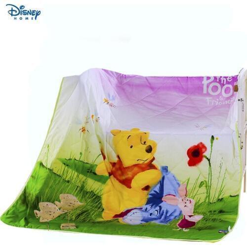 Disney winnie the pooh thin comforter twin bed cover 3d 150*200CM cartoon cotton quilted bed spreads children decor summer quilt