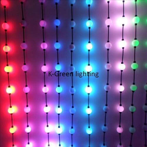 100X WS2801 diameter 50mm 360degree dream color 3D effects led ball pixel point light source DC12V input express free shipping