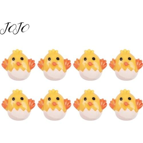 JOJO BOWS 10pcs Resin Patches Yellow Chick Accessories For Needlework DIY Hair Bows Material Garment Decoration Apparel Sewing