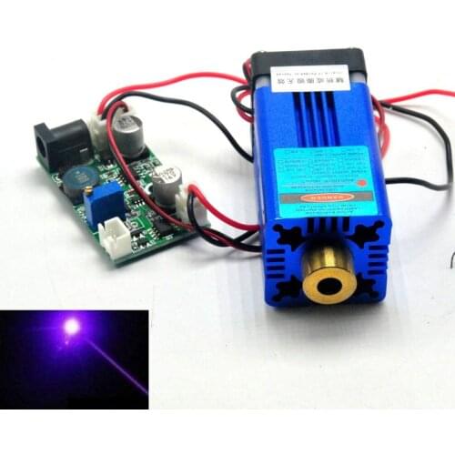 12V 405nm 400mW Violet Blue Laser Dot Module W/ TTL & Fan Cooling Stage Lights