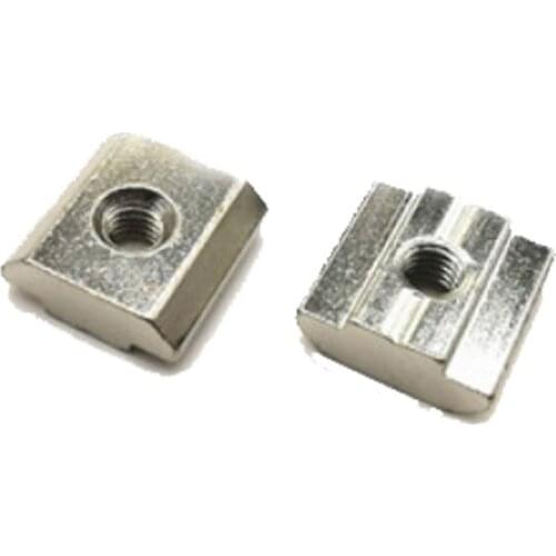 18pcs M3 M4 M5 Square slider nut muff T-lock nut block hammer muff for aluminum profile carbon steel Nickel plating 30 series