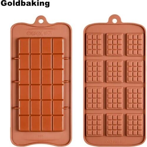 2 Pieces Silicone Break Apart Chocolate Molds - Candy Protein and Engery Bar Mould