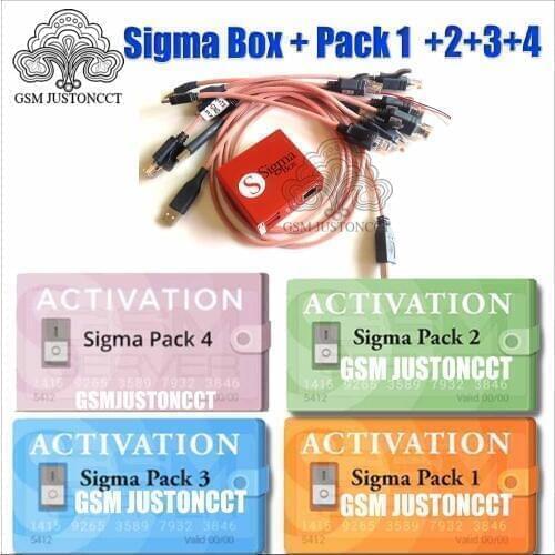 2020 Newest Original Sigma box + 9 Cable with Pack1+Pack2+Pack3 + Pack4 new update for huawei