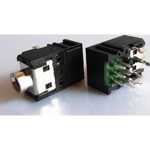 5PCS 3.5mm Female Audio Connector 5 Pin DIP Headphone Jack Socket PJ-306B