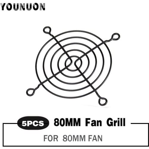 5 Pieces 80mm Fan Grills 80x80mm Metal Protector For 80mm Fans Computer Case Iron Mesh for Fan Protection