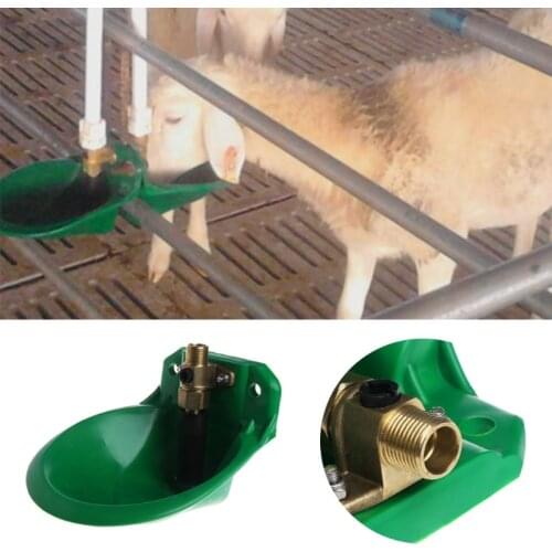 Automatic Sheep Water Bowl Copper Plastic Cattle Drinker Valve Animal Dispenser Farm Cup