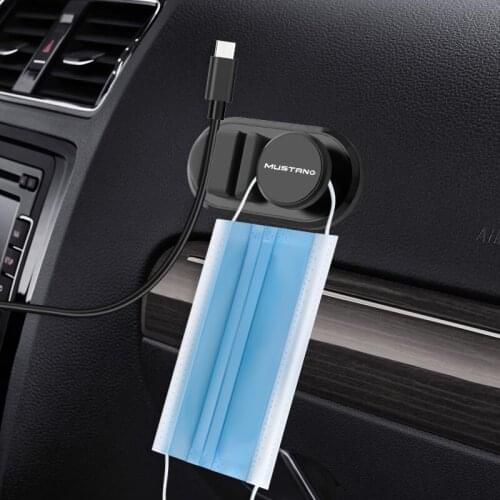 Car Hook Organizer Storage for Ford Mustang Auto Accessories USB Cable Headphone Key Storage Hanger Auto Fastener Clip