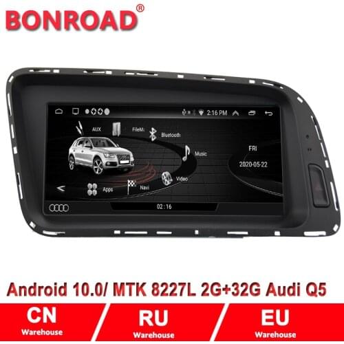 Bonroad 8.8" 2din Android 10.0 Video Player Multimedia for Q5 2010-2017 GPS Navigation 4G WiFi Mirrorlink Split Screen Bluetooth