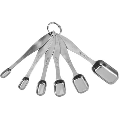 Cup Measuring Cup And Measuring Spoon 6Pcs Set 304 Stainless Steel With Scale Kitchen Baking Tool Set