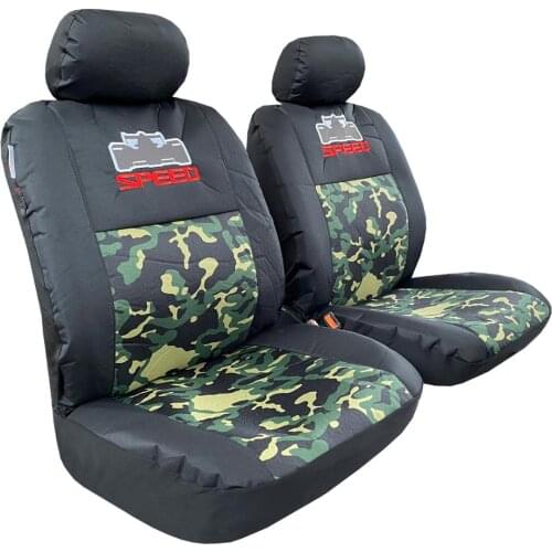 Car Seat Cover Camo For Trucks Cars SUV,Camouflage Canvas Front Set Auto Interior Protector, Airbag Safe Universal Easy Fit