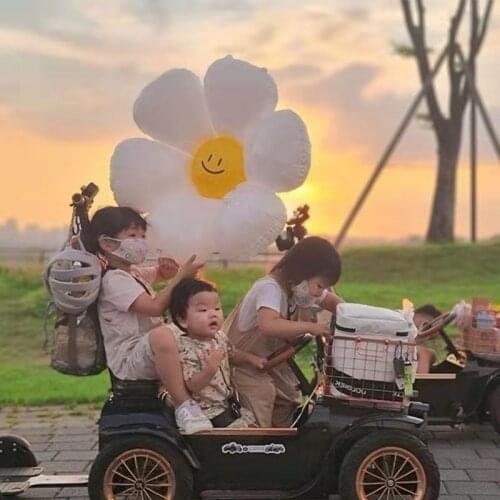 72cm Flower Foil Balloons Girls Faovr Little daisy Balloon arch decoration Birthday Wedding decoration Party Suplies Baby Shower