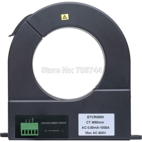ETCR080K Split Type High Accuracy Leakage Current Sensor with 0.00mA~60A AC Leakage Current Measurement
